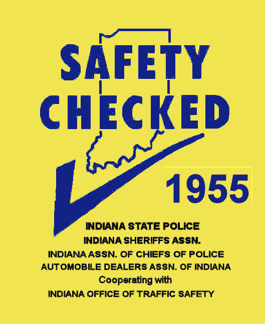 (image for) 1955 Indiana Safety Check Inspection sticker